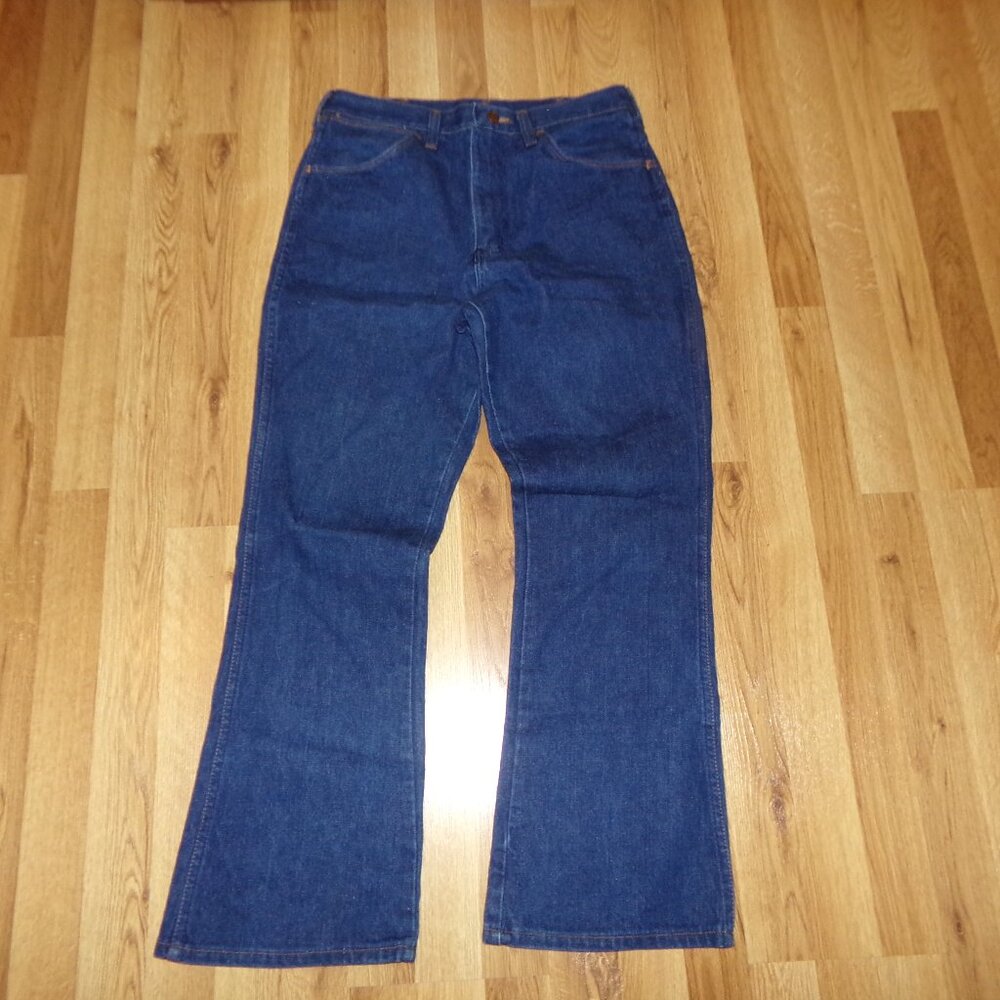 Men's Wrangler Denim Jeans 33x30'' Dark Wash - Picture 6 of 13
